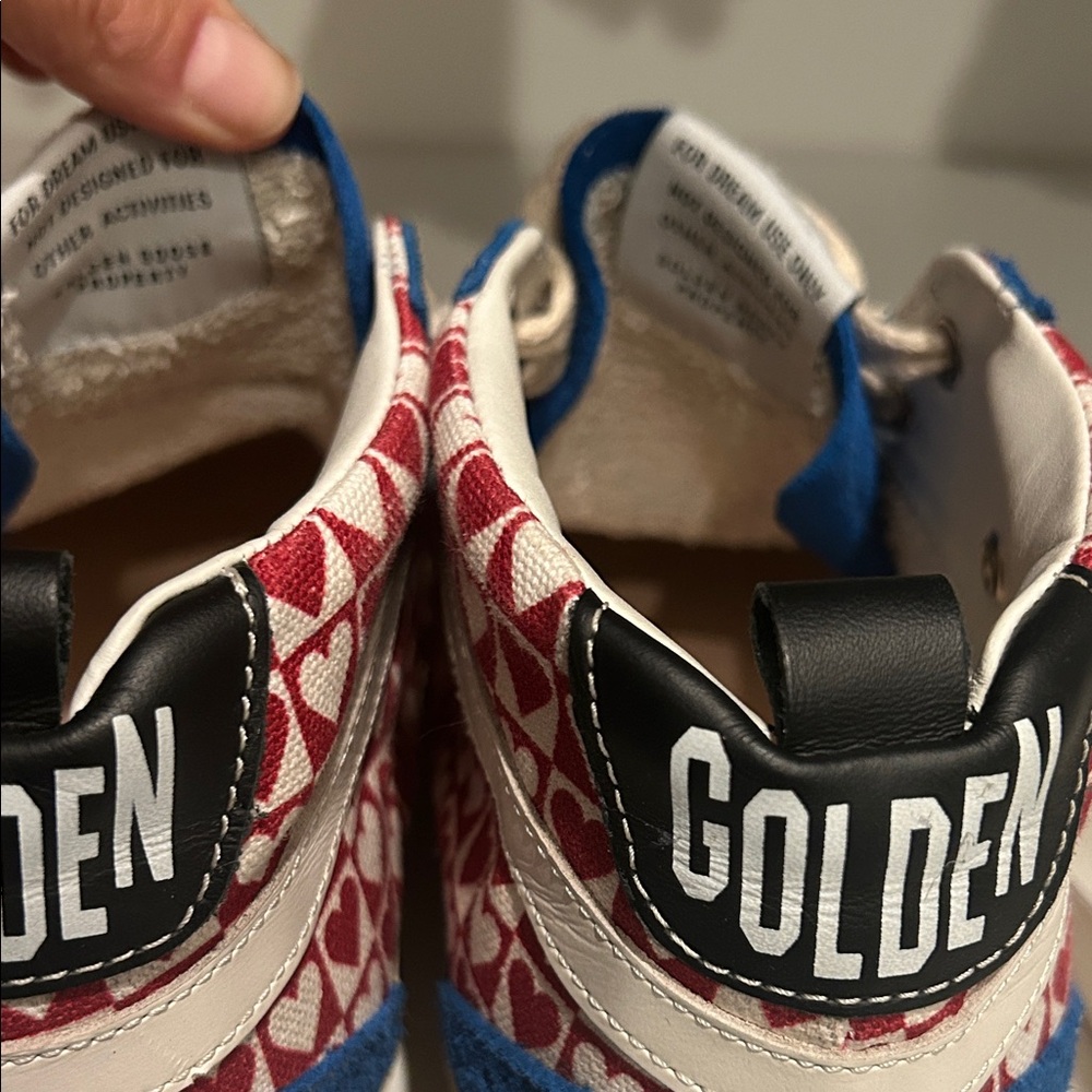 Golden Goose Blue and Red Heart Sneakers 38 - Picture 13 of 15